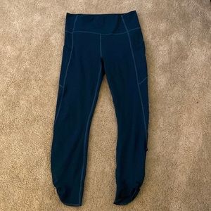 dark turquoise, Fabletics leggings with pockets